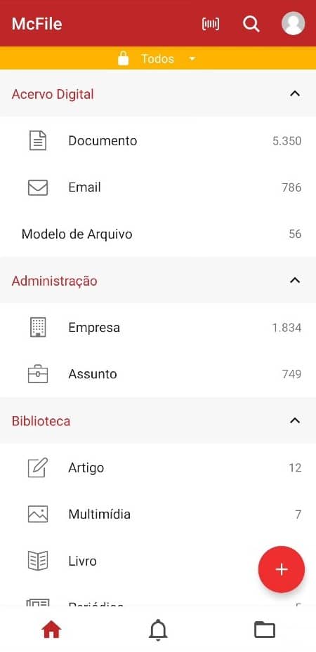 App - Tela inicial