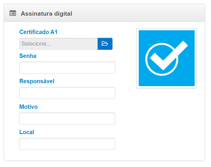 Caixa de gerencia de assinatura no McFile