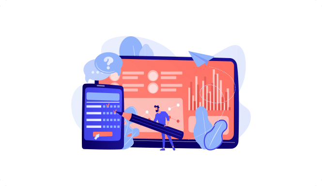 Profissional auditando documentos