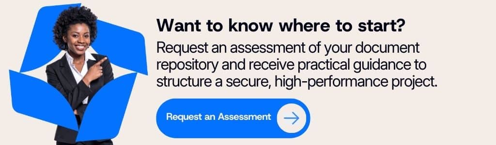 Request a document repository assessment and receive expert guidance to structure a secure, high-performance project with McFile.