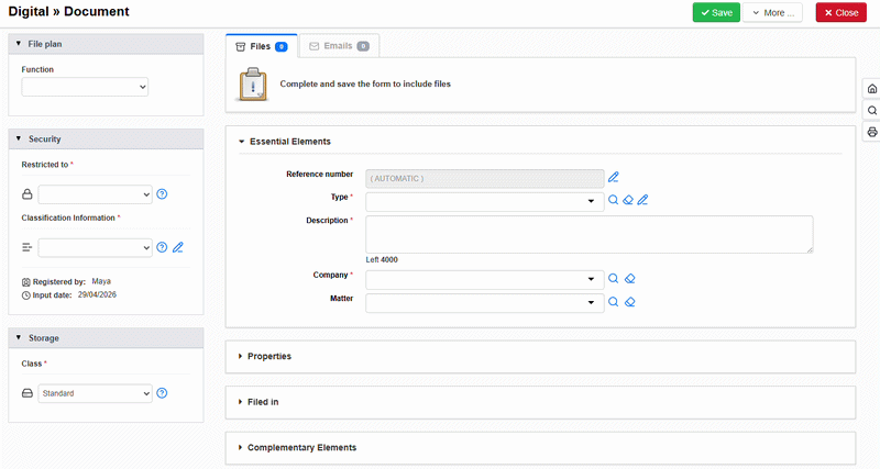 Editing field for cold data storage in McFile